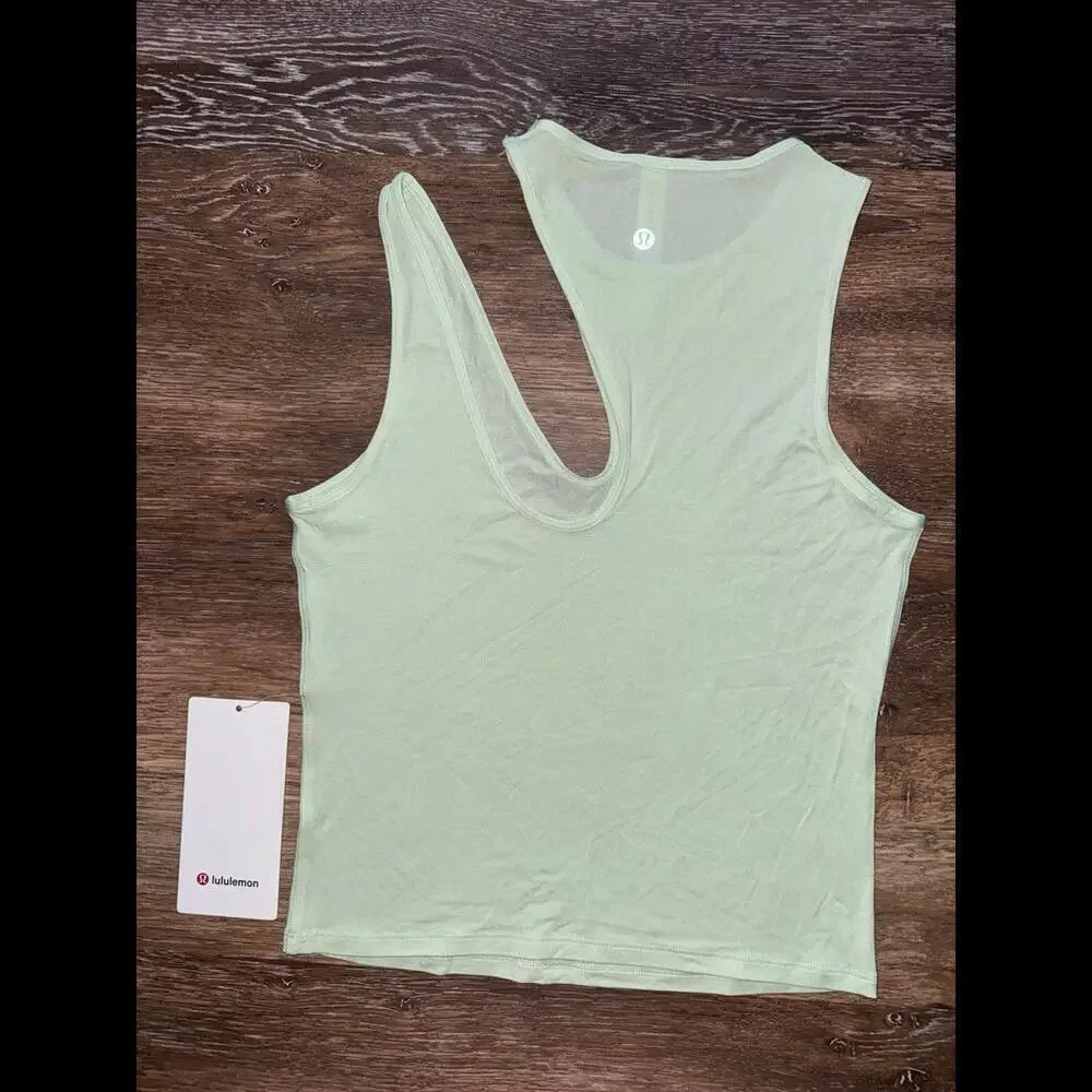 Lululemon Shoulder Cut-Out Tank Kohlrabi Green Size 4 NWT - Picture 3 of 4